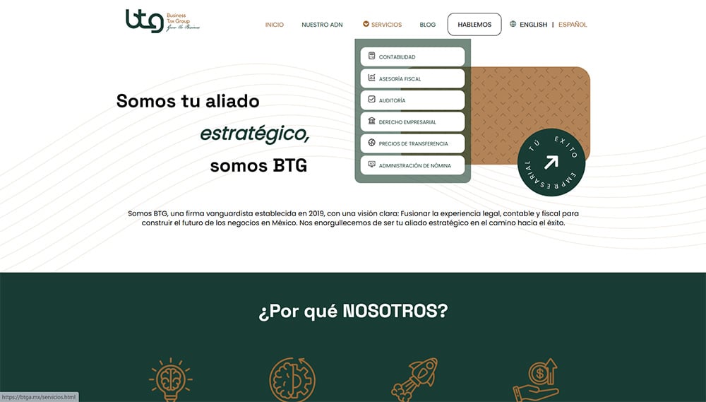 BTG Sitio Web