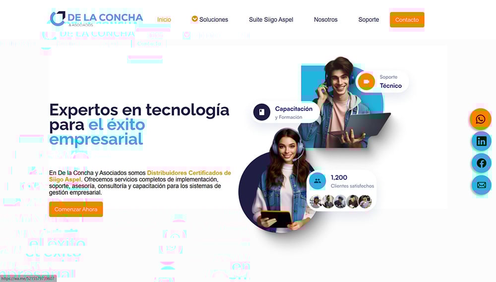 De la Concha y Asociados sitio web